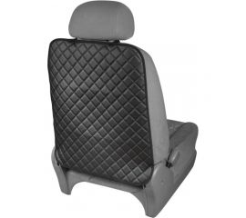 Защита спинки сиденья SKYWAY 60х50 см кожа иск.перф., черная, строчка черная S06101033 