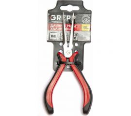 Удлиненные длинногубцы мини Ladina GREPP никелированные, авторазжим, двухкомпонентная рукоятка, 150 мм 205-129 