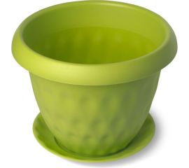 Горшок для растений с поддоном Martika Розетта 2.8 л, диам. 200 мм, зеленый С127ЗЕЛ 