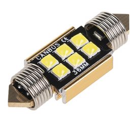 Автолампа SKYWAY диод T11(C5W) 12V 6SMD диодов 1-конт. 36мм, с обманкой Белая S08201478 