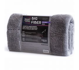 Двухсторонняя тряпка-микрофибра для авто Smart Open Big Fiber Double салфетка-полотенце для сушки 1200 г/м 50х60 160325 