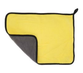Салфетка для автомобиля Cartage микрофибра, 350 г/м2, 30х40 cм, желто-серая 5179745 