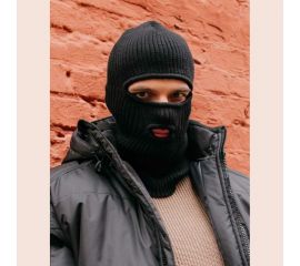 Трикотажная шапка-маска ООО ГУП Бисер черная 2000271683153 