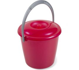 Ведро Martika Соло 3 л, с крышкой, перламутровое красное С630ККРА 