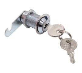 Почтовый замок СКОБЯНОЙ 16 мм, никель, запорная планка с крючком 007152 