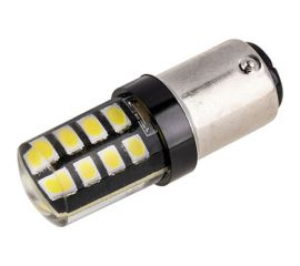 Автолампа SKYWAY диод, S25 (P21W), 12-24 В, 16 SMD диодов, BAY15d, 2-конт., белая S08202073 