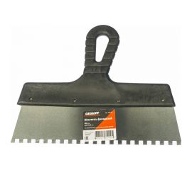 Фасадный шпатель Gigant 250 мм зуб 6х6 мм из нержавеющей стали с пластиковой ручкой SPT 013 