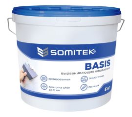 Выравнивающая шпатлевка SOMITEK BASIS 5 кг 36029 