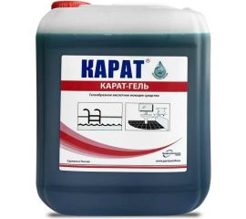 Чистящее средство для сантехники, ванной, раковины, душевой кабины Карат гель, 5 л, без хлора 4607002304097 