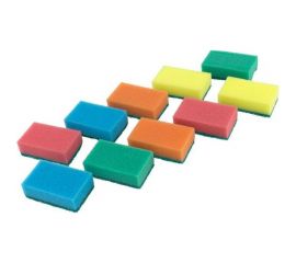 Поролоновая губка с абразивным слоем DolleX MIDI 80х50х25 мм, 10 шт. GAA-01 