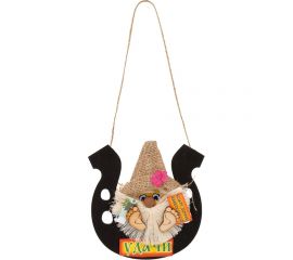 Оберег Банные штучки Банник, удачи, в подкове, 14x15x2.5 см 32655 