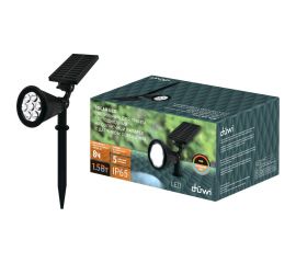 Светодиодный светильник duwi Solar LED для грунта с датчиком освещения на солнечных батареях, 1,5Вт, 6500К +RGB, IP65, 5 режимов, цвет черный 25032 6 