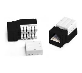 Вставка Keystone Jack RJ-45(8P8C) категория 5e Hyperline, 110 IDC, черная, 222441 