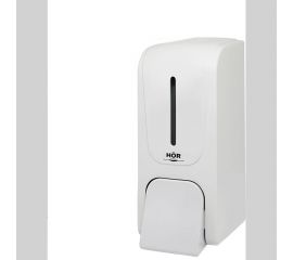 Дозатор для жидкого мыла Hor X12 нажимной 1,2л СТАНДАРТ, корпусные детали белые HOR-42110401 
