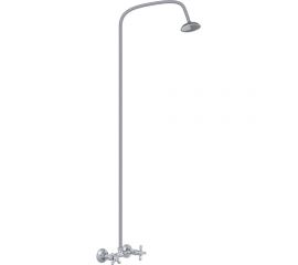 Смеситель для душа СЛАВЕН со стационарной душевой сеткой, двуручный СЛ-ДВ-О42 