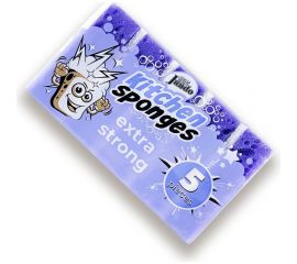 Губка для мытья посуды Jundo Dish Sponges Extra Strong, фиолетовый, 5 штук 4903720021507 