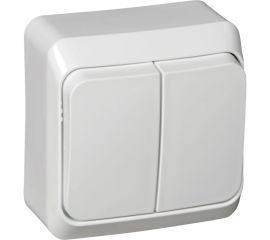 Двухклавишный выключатель Schneider Electric ОП Этюд 10А IP20 белый BA10-002B 