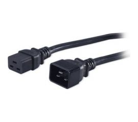 Кабель питания Hyperline, PWC-IEC19-IEC20-3.0-BK, IEC 320 C19 - IEC 320 C20, 3x1.5мм2, 16A, прямая вилка, 3 м, 43795 