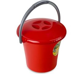 Ведро Martika Либерти 10 л, с крышкой, красное С604ККРА 