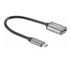 Кабель-адаптер Telecom, Type-Cm -- USB 3.0 Af, OTG, 1,5A, 5,0 Gbps, Alum grey 0,2m TC409M 