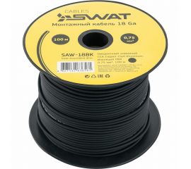 Монтажный кабель SWAT 18Ga/0,75мм2 черный, ССА,100м, компактная катушка SAW-18BK 