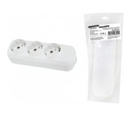 Розеточная колодка TDM 3 гнезда 2П+3 16А 250В белая серии Народная SQ1806-0417 