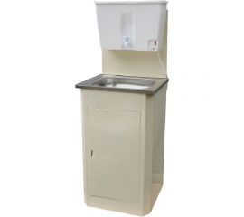 Дачный умывальник Лидер мойка нержавеющая сталь, нагреватель воды, бак 17 л, бежевый 