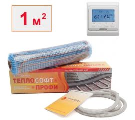 Нагревательный мат ТеплоСофт Профи 1 м2 150Вт с электронным терморегулятором 1150/3 