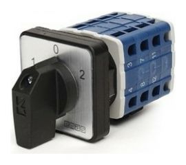 Трехфазный переключатель управления двигателем Emas 1-0-2 10А, 400В. PSA010KD334S 