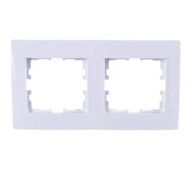 Двухместная горизонтальная рамка LEZARD KARINA б/ вст белая 707-0200-147 