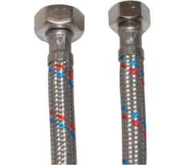 Подводка для воды MATEU FIL- NOX 3/8"" x 1/2"", 0.3 м, гайка-гайка, нержавеющая сталь, 20 бар 13467 