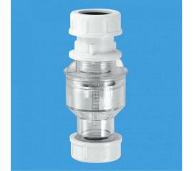 Канализационный обратный клапан McAlpine вертикальный (сифон для кондиционера) прозрачный, компрессионное соединение (D=19-23 мм) TUN5-CL 