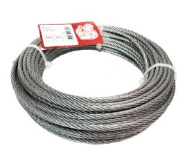 Стальной трос Стройбат DIN 3055, 4 мм, белый цинк, 20 м 249470 