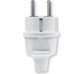 Массивная вилка Aling-conel STANDARD с заземляющим контактом 16A 250В, белый 306.0 137005 