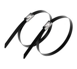 Стальной хомут с полимерным покрытием REXANT 150x4,6 50 шт 07-0158-5 