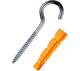 Шуруп-полукольцо Стройметиз 8,0х80 с унив.дюбелем 12х71, уп.2 шт. европодвес 2930331 