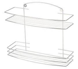 Настенная полка Рыжий кот двухъярусная Lecco 27*35*13 см хром 310863 