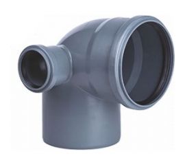 Отвод ООО МультиМирПласт 110/50/87.5 серый, левый ОТВ ВК 110/50/87 Л 