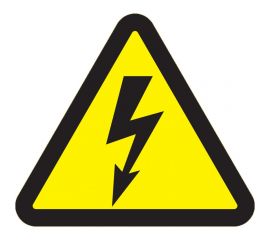 Наклейка знак электробезопасности Опасность поражения электротоком REXANT 100x100x100 мм 5 шт 56-0005 