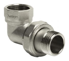 Переходник VRT со сгоном, 1/2, угловой, конус, никель 504287 