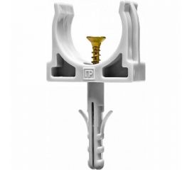 Крепеж-клипса с дюбелем и саморезом Промрукав серая, д32, 10 шт PR13.0310 