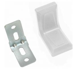 Мебельный уголок с декоративной накладкой STARFIX 26x26 цинк, белый, 4 шт. в зип-локе SMM1-66848-4 