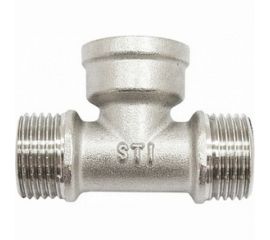 Тройник STI латунный Ду15 (1/2") Н-В-Н никелированный D270-05067 
