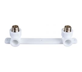 Монтажная планка VALFEX PP-R белая, 20х1/2 дюйма НР, под смеситель 10123020 127-1647 