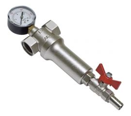 Промывной фильтр механической очистки воды с манометром ALTSTREAM ALT-Z В-В 3/4 100 мкм 014110202 