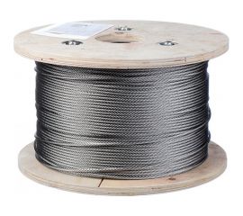Трос для растяжки КРЕП-КОМП ART 8379, нержавейка А2, 7х7, 6 мм, 100 м трн6 