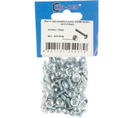 Винт с прессшайбой КРЕП-КОМП шлиц KOMBI DIN967 4х10 150шт вм410мф 
