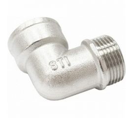 Угольник STI латунный Ду20 (3/4") Ру16 ВР/НР никелированный D270-05015 