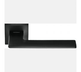 Дверная ручка MORELLI MH-51-S6 BL ""Plateau"" на квадратной розетке 6 мм, черная 9013182 