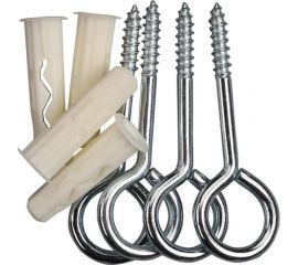 Петля-шуруп ЕВРОПАРТНЕР Zn L32 x d5,8 x O12 в компл. c дюбелем MULTI 8x32 4шт. MP 313 17 